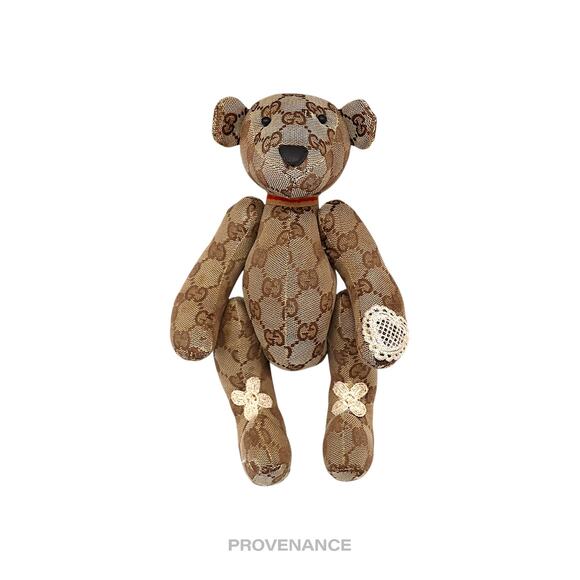 🔴 Gucci Teddy Bear - GG Canvas Tan Patchwork - Picture 1 of 12